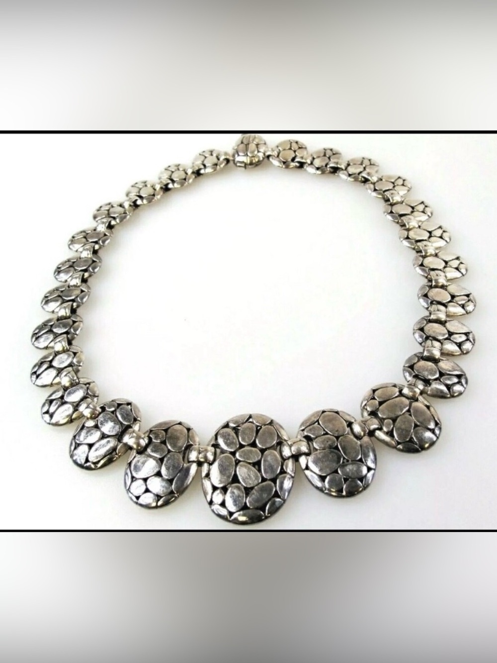 John Hardy 925 Sterling Silver Kali Pebble Necklace